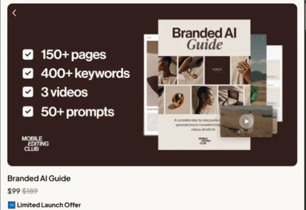 Mobile Editing Club – Branded AI